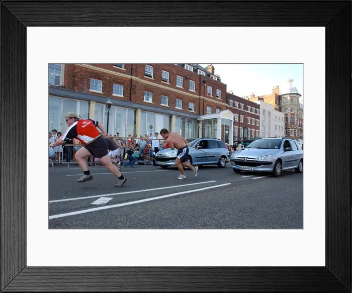 Framed Print : Car pulling contest Framed Print : Car pulling contest