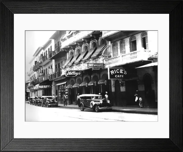Framed Print : The entertainment district of Panama City, Panama is shown in 1936 Framed Print : The entertainment district of Panama City, Panama is shown in 1936