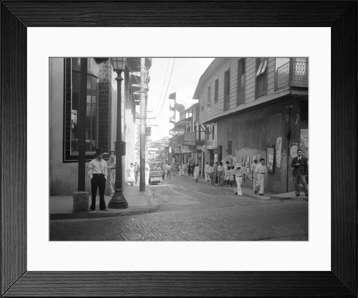 Framed Print : Panama Early 1930's original photos as used by cunard Framed Print : Panama Early 1930's original photos as used by cunard