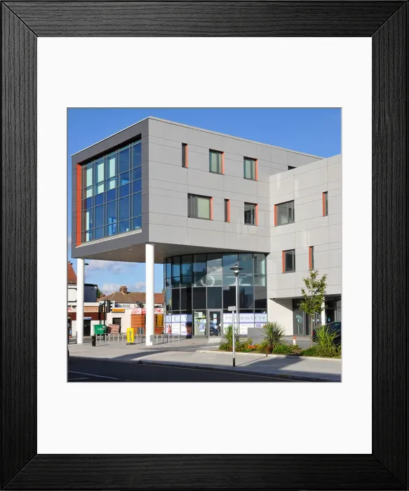 Framed Print : Loxford Polyclinic a clinic & health care facility first purpose built UK polyclinic this one built in Ilford London Framed Print : Loxford Polyclinic a clinic & health care facility first purpose built UK polyclinic this one built in Ilford London