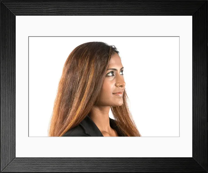 Framed Print : Indian Business woman looking to her right Framed Print : Indian Business woman looking to her right