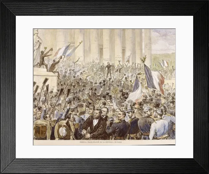 Framed Print : HISTORIA DE FRANCIA. PROCLAMACION DE LA TERCERA REPUBLICA EN PARIS EL 20 DE SEPTIEMBRE DE 1870 Framed Print : HISTORIA DE FRANCIA. PROCLAMACION DE LA TERCERA REPUBLICA EN PARIS EL 20 DE SEPTIEMBRE DE 1870