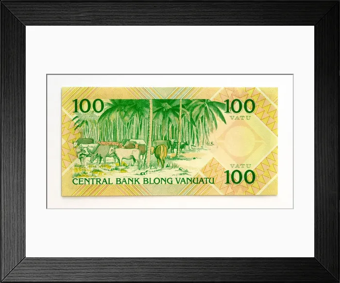 Framed Print : Vanuatu 100 One Hundred Vatu Bank Note Framed Print : Vanuatu 100 One Hundred Vatu Bank Note