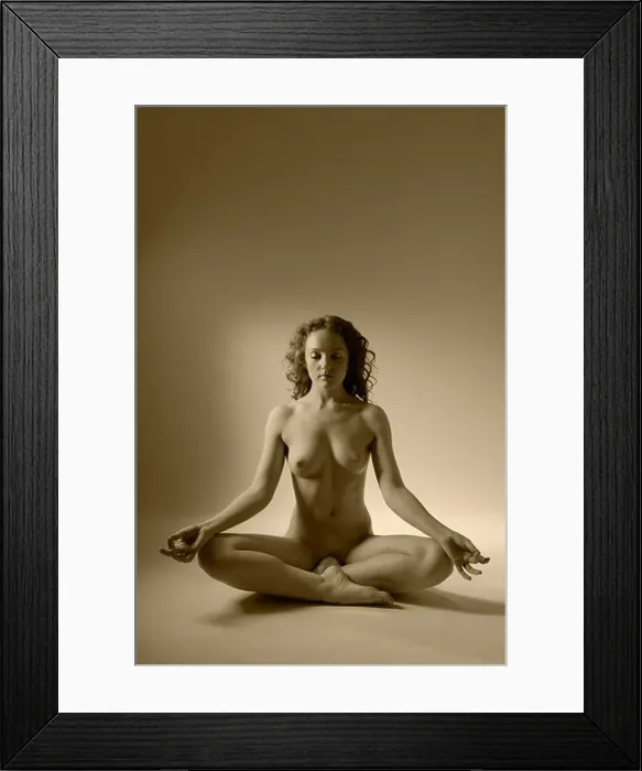 Framed Print : Nude yoga (meditation) Framed Print : Nude yoga (meditation)