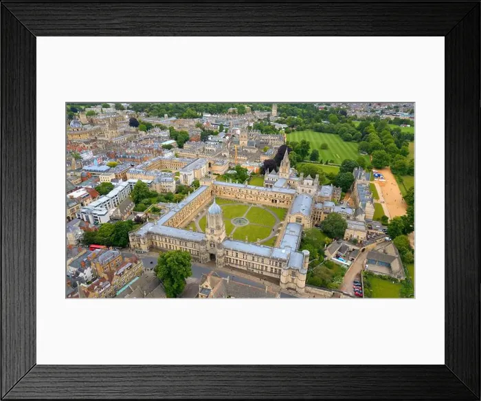 Framed Print : University of Oxford from above - Christ Church University aerial view Framed Print : University of Oxford from above - Christ Church University aerial view