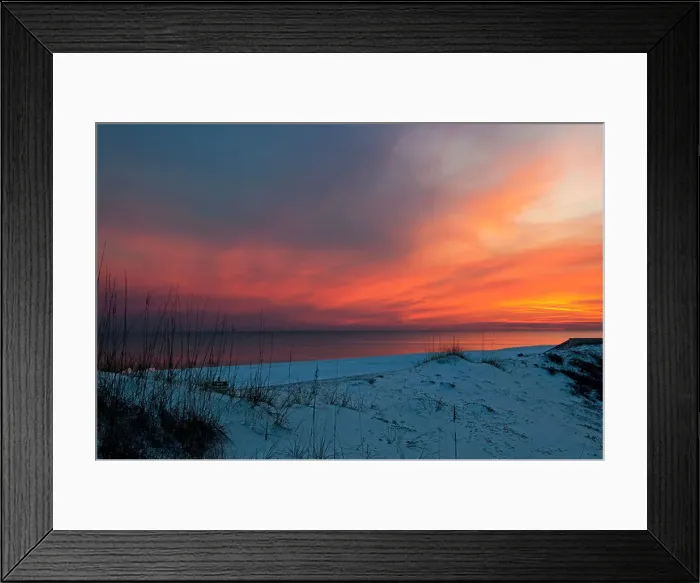 Framed Print : Sunset over the dunes at Okaloosa Island Beach, Florida Framed Print : Sunset over the dunes at Okaloosa Island Beach, Florida