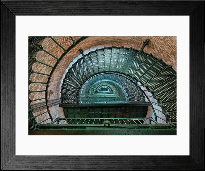 Framed Print : Spiral staircase inside the Currituck Beach Lighthouse in Corolla, USA Framed Print : Spiral staircase inside the Currituck Beach Lighthouse in Corolla, USA