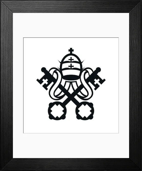 Framed Print : Coat of arms of Vatican City State and the Holy See symbol emblem flag Framed Print : Coat of arms of Vatican City State and the Holy See symbol emblem flag