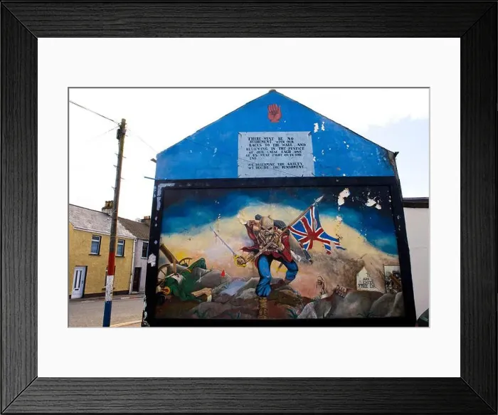 Framed Print : Loyalist mural on the wall of a house in Waterside, Derry City, Londonderry, Northern Ireland Framed Print : Loyalist mural on the wall of a house in Waterside, Derry City, Londonderry, Northern Ireland