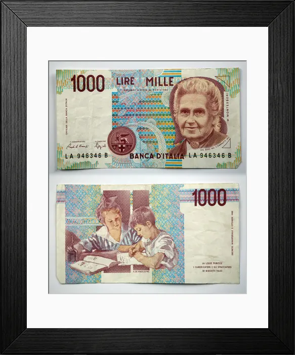Framed Print : Italian Bank notes from Italy 1000 Lire Framed Print : Italian Bank notes from Italy 1000 Lire