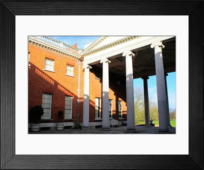 Framed Print : Osterley Park house The transparent portico on the East Front London Framed Print : Osterley Park house The transparent portico on the East Front London