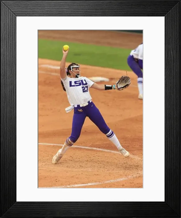 Framed Print : LSU's Shelbi Sunseri pitches against McNeese State during the NCAA Softball Regional Framed Print : LSU's Shelbi Sunseri pitches against McNeese State during the NCAA Softball Regional