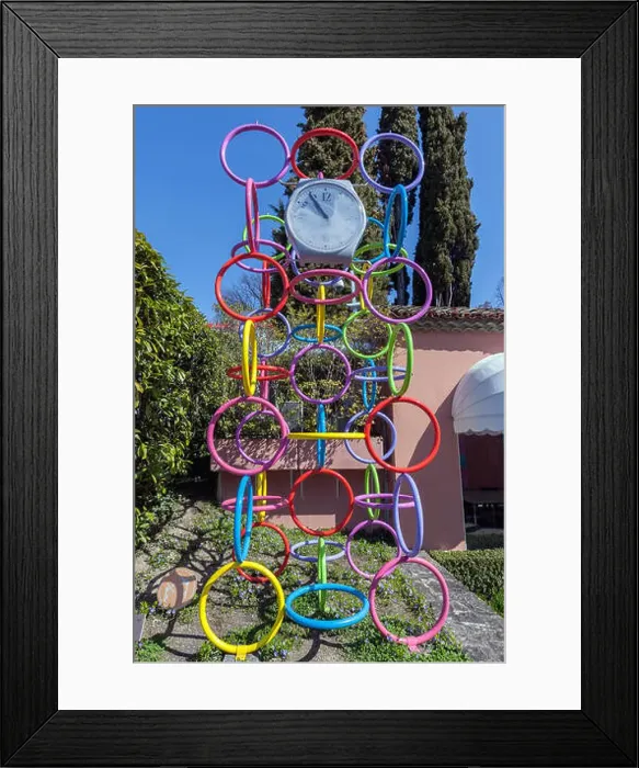Framed Print : Art Clock Tower, 1995, by Verner Panton. International Olympic Committee, Olympic Garden Lausanne. Donated by Swatch Framed Print : Art Clock Tower, 1995, by Verner Panton. International Olympic Committee, Olympic Garden Lausanne. Donated by Swatch