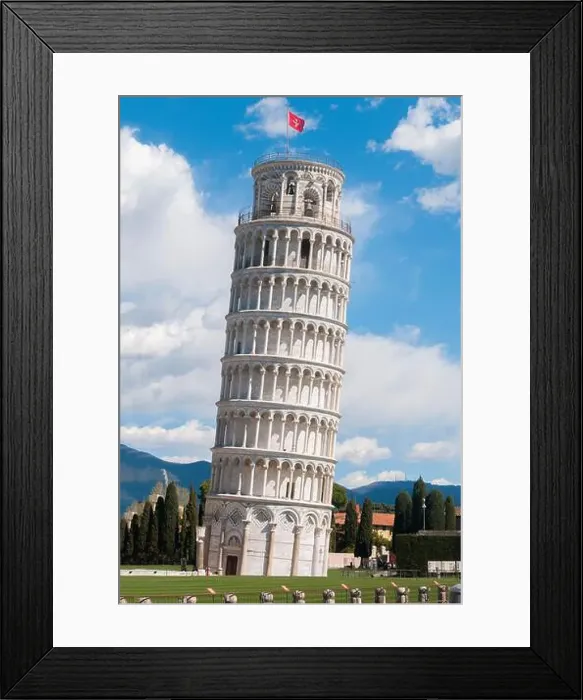 Framed Print : View of Pisa: the world famous leaning tower Framed Print : View of Pisa: the world famous leaning tower