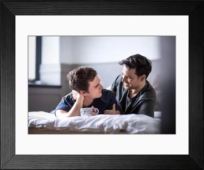 Framed Print : Young male couple in love Framed Print : Young male couple in love