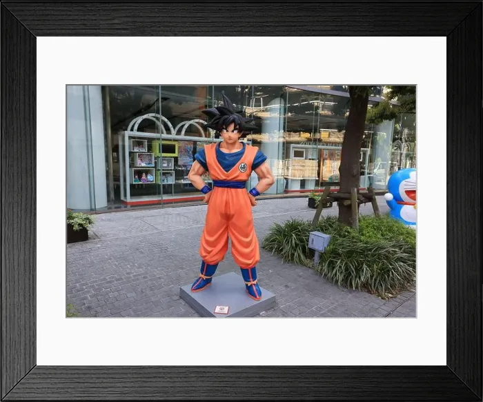 Framed Print : Bandai office and statue of Son Goku in Asakusa Framed Print : Bandai office and statue of Son Goku in Asakusa