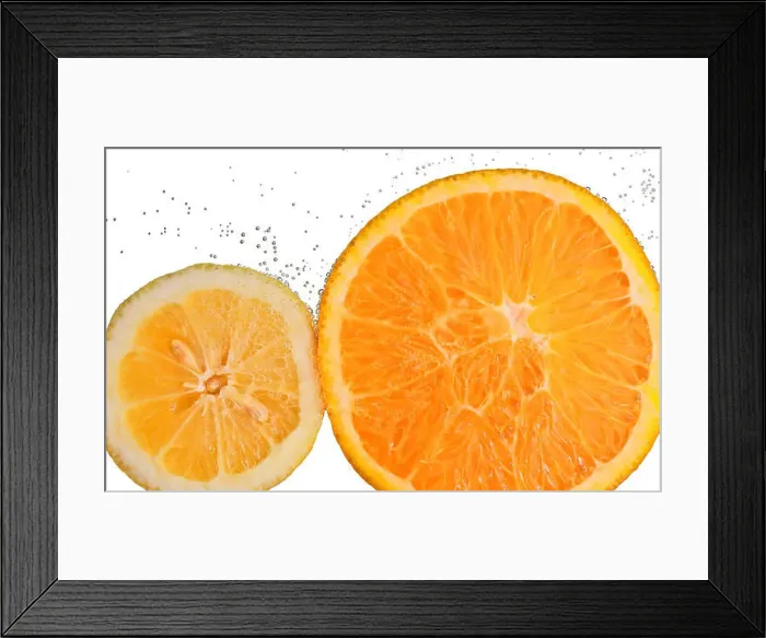 Framed Print : A slice of lemon and orange Framed Print : A slice of lemon and orange