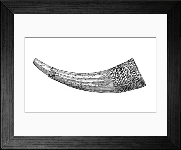 Framed Print : Olifant, medieval ivory hunting horn made of elephant tusk Framed Print : Olifant, medieval ivory hunting horn made of elephant tusk