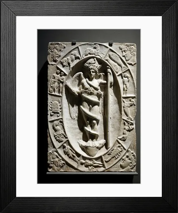 Framed Print : Italy Modena Galleria Estense - Aion / Phanes in zodiac - Roman Maniacture Framed Print : Italy Modena Galleria Estense - Aion / Phanes in zodiac - Roman Maniacture