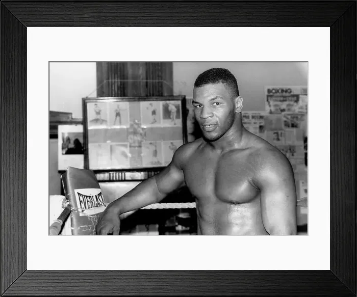 Framed Print : Boxer Mike Tyson photographed in the 1980's Framed Print : Boxer Mike Tyson photographed in the 1980's