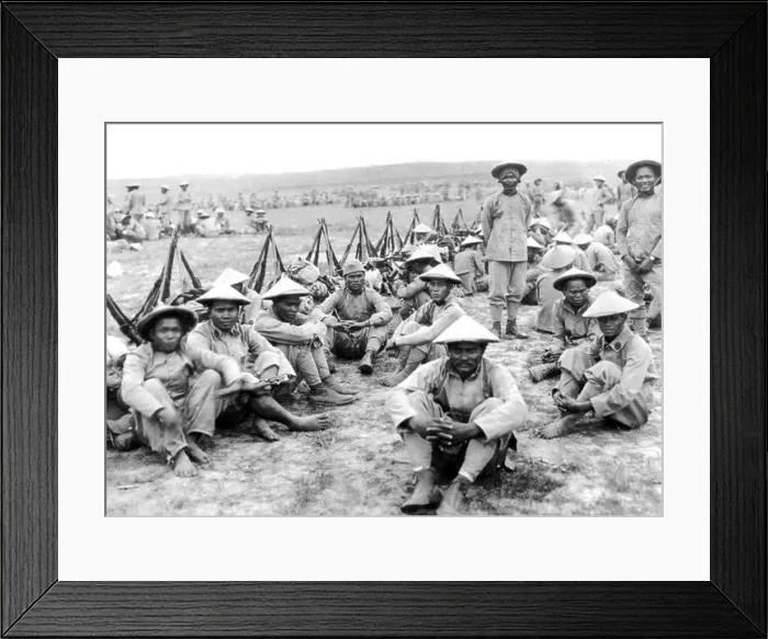 Framed Print : Vietnam: Annamese tirailleurs or Vietnamese colonial soldiers waiting to go into battle at Ypres Framed Print : Vietnam: Annamese tirailleurs or Vietnamese colonial soldiers waiting to go into battle at Ypres
