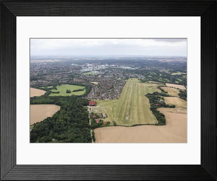 Framed Print : An aerial view of the former Panshanger Aerodrome, Welwyn Garden City Framed Print : An aerial view of the former Panshanger Aerodrome, Welwyn Garden City