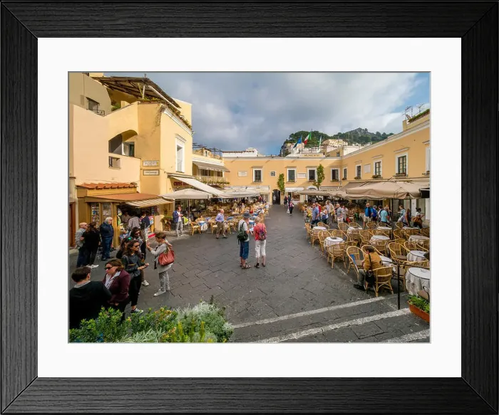 Framed Print : Piazza Umberto I is the most famous square of the island of Capri Framed Print : Piazza Umberto I is the most famous square of the island of Capri