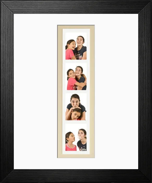 Framed Print : The strip of pictures from two young girls (sisters 11 & 14) messing around in a photo booth Framed Print : The strip of pictures from two young girls (sisters 11 & 14) messing around in a photo booth