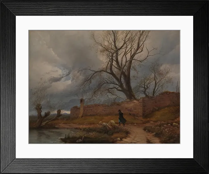 Framed Print : Wanderer in the Storm, 1835, Oil on canvas Framed Print : Wanderer in the Storm, 1835, Oil on canvas