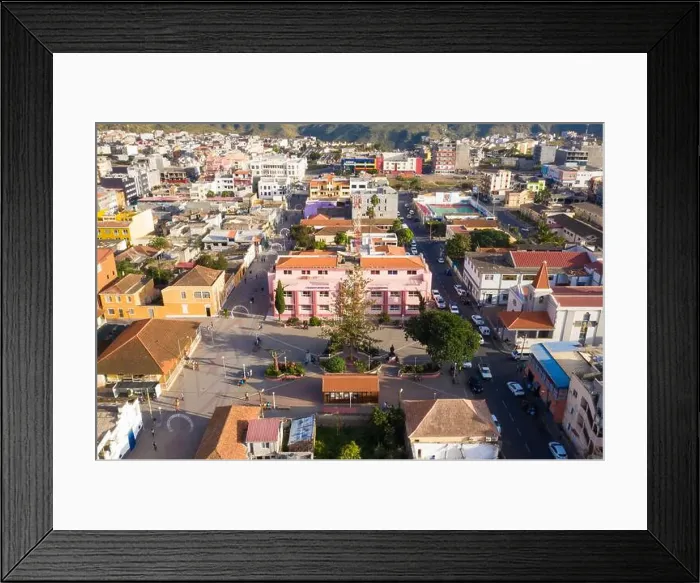 Framed Print : Aerial view of Assomada city in Santa Catarina district of Santiago Island in Cape verde Framed Print : Aerial view of Assomada city in Santa Catarina district of Santiago Island in Cape verde