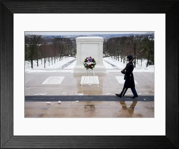 Framed Print : A Tomb Sentinel, 3d U.S. Infantry Regiment (The Old Guard) Framed Print : A Tomb Sentinel, 3d U.S. Infantry Regiment (The Old Guard)
