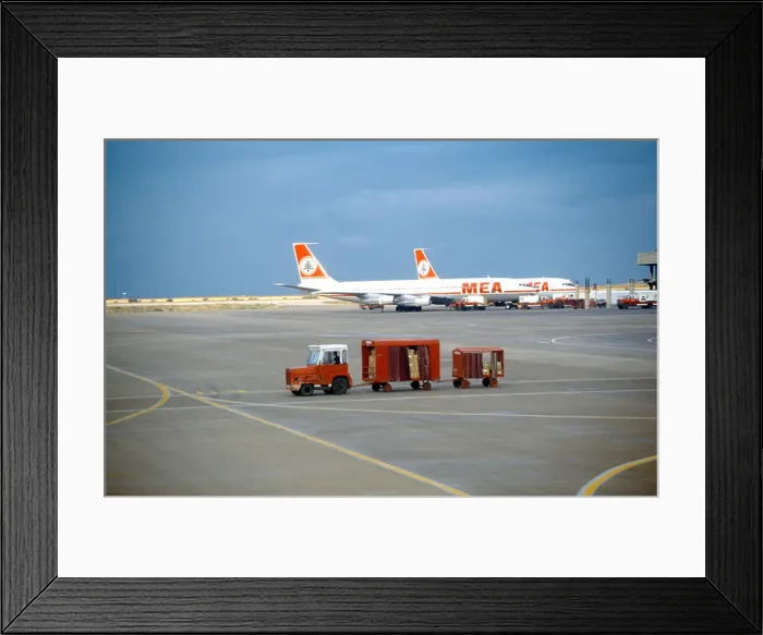 Framed Print : Beirut Lebanon Beirut Airport Middle Eastern Airlines Aeroplanes Baggage Vehicle Framed Print : Beirut Lebanon Beirut Airport Middle Eastern Airlines Aeroplanes Baggage Vehicle