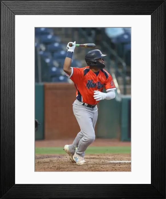 Framed Print : Greensboro, NC: Bowling Green Hot Rods first baseman Enzo Paulino (37) Framed Print : Greensboro, NC: Bowling Green Hot Rods first baseman Enzo Paulino (37)