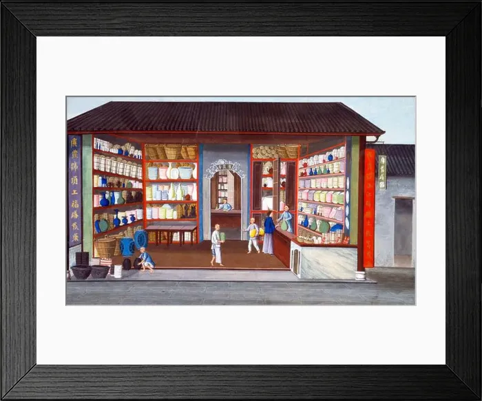 Framed Print : The studio of the artist Tingqua was perhaps the most prolific source of Chinese export painting during the nineteenth Framed Print : The studio of the artist Tingqua was perhaps the most prolific source of Chinese export painting during the nineteenth