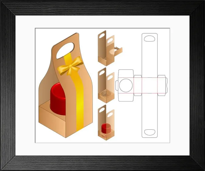 Framed Print : Box packaging die cut template design. 3d mock-up Framed Print : Box packaging die cut template design. 3d mock-up