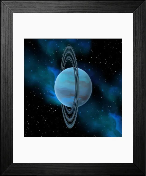 Framed Print : Uranus is the seventh planet in our solar system and has 27 moons and a vertical ring system Framed Print : Uranus is the seventh planet in our solar system and has 27 moons and a vertical ring system