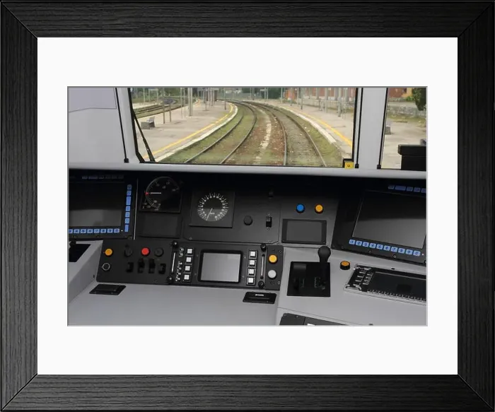 Framed Print : train control cabin Framed Print : train control cabin