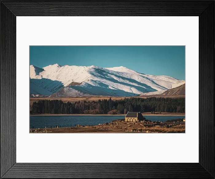 Framed Print : Evening View Of The Church Of The Good Shepherd during Winter At Lake Tekapo, New Zealand Framed Print : Evening View Of The Church Of The Good Shepherd during Winter At Lake Tekapo, New Zealand