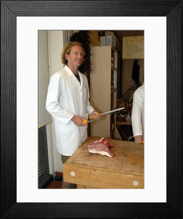 Framed Print : Butchery class at Ginger Pig 8 10 Moxon Street London W1U 4EW Framed Print : Butchery class at Ginger Pig 8 10 Moxon Street London W1U 4EW