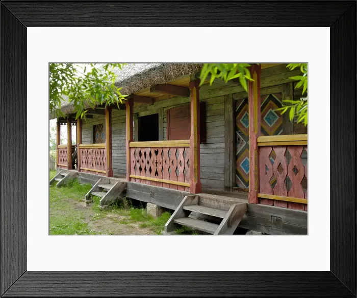 Framed Print : Traditional Latvian granary circa 1889