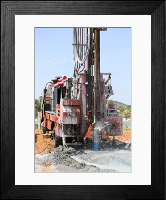 Framed Print : Bore well drilling Andhra Pradesh South India Framed Print : Bore well drilling Andhra Pradesh South India