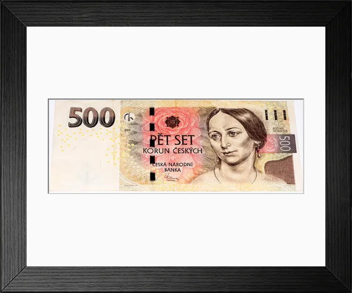 Framed Print : VELIKIE LUKI, RUSSIA - JULY 30, 2015: 500 Czech crowns bank note. Crown is the national currency of Czech Republic Framed Print : VELIKIE LUKI, RUSSIA - JULY 30, 2015: 500 Czech crowns bank note. Crown is the national currency of Czech Republic