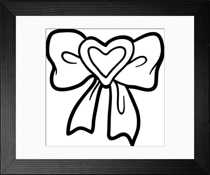 Framed Print : Coloring book for children, Bow Framed Print : Coloring book for children, Bow