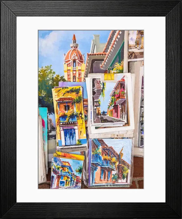 Framed Print : Cartagena Colombia, Playa de las Bovedas Framed Print : Cartagena Colombia, Playa de las Bovedas