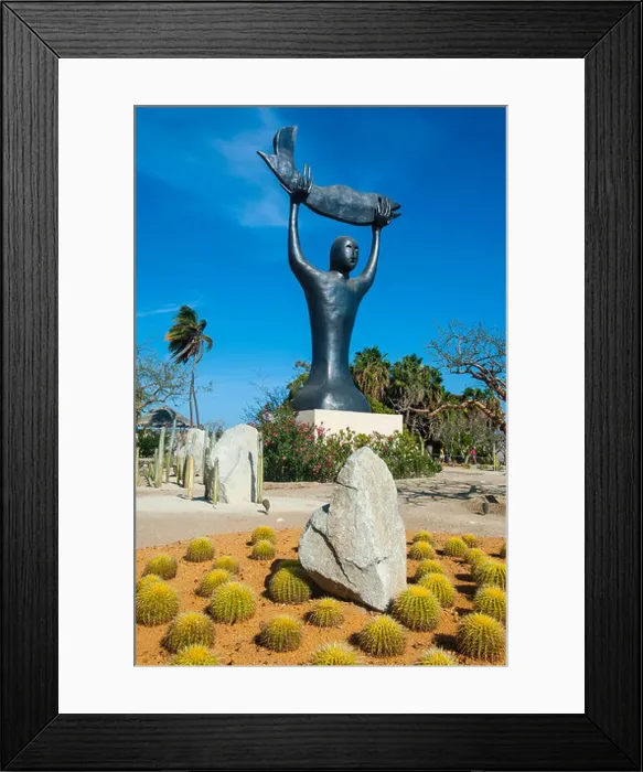 Framed Print : Modern statue in Puerto Los Cabos, part of San Jose del Cabo, Baja California, Mexico Framed Print : Modern statue in Puerto Los Cabos, part of San Jose del Cabo, Baja California, Mexico