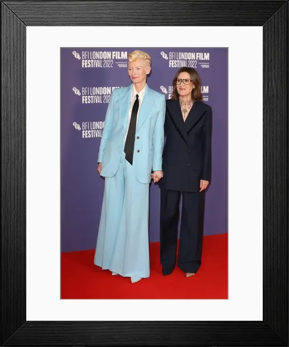 Framed Print : Joanna Hogg and Tilda Swinton attend Special Presentation of The Eternal Daughter at the Royal Festival Hall during