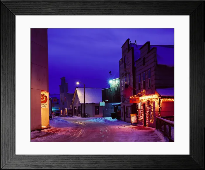 Framed Print : Dusk descending over Sing Lee Alley Mitkof Island Petersburg Alaska Framed Print : Dusk descending over Sing Lee Alley Mitkof Island Petersburg Alaska