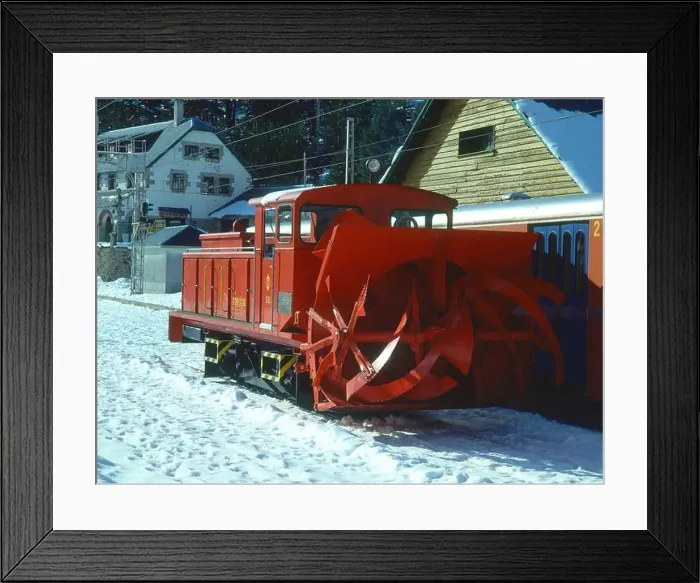 Framed Print : QUITANIEVES PARA EL TREN EN LA ESTACION DEL PUERTO. Location: PUERTO DE NAVACERRADA. PROVINCIA. MADRID. SPAIN Framed Print : QUITANIEVES PARA EL TREN EN LA ESTACION DEL PUERTO. Location: PUERTO DE NAVACERRADA. PROVINCIA. MADRID. SPAIN