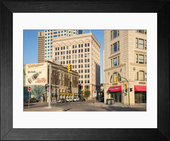 Framed Print : The Exchange District in Winnipeg, Province of Manitoba, Canada