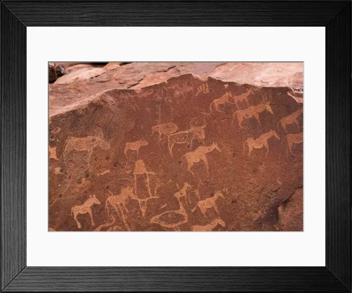 Framed Print : Petroglyph or rock engravings, Twyfelfontein, UNESCO World Heritage Site, Namibia, Africa Framed Print : Petroglyph or rock engravings, Twyfelfontein, UNESCO World Heritage Site, Namibia, Africa
